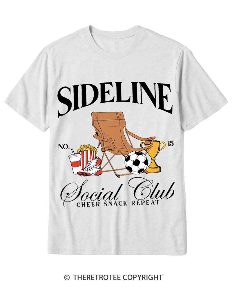 TheRetroTee Sideline Social Club 1990s Cotton T-Shirt