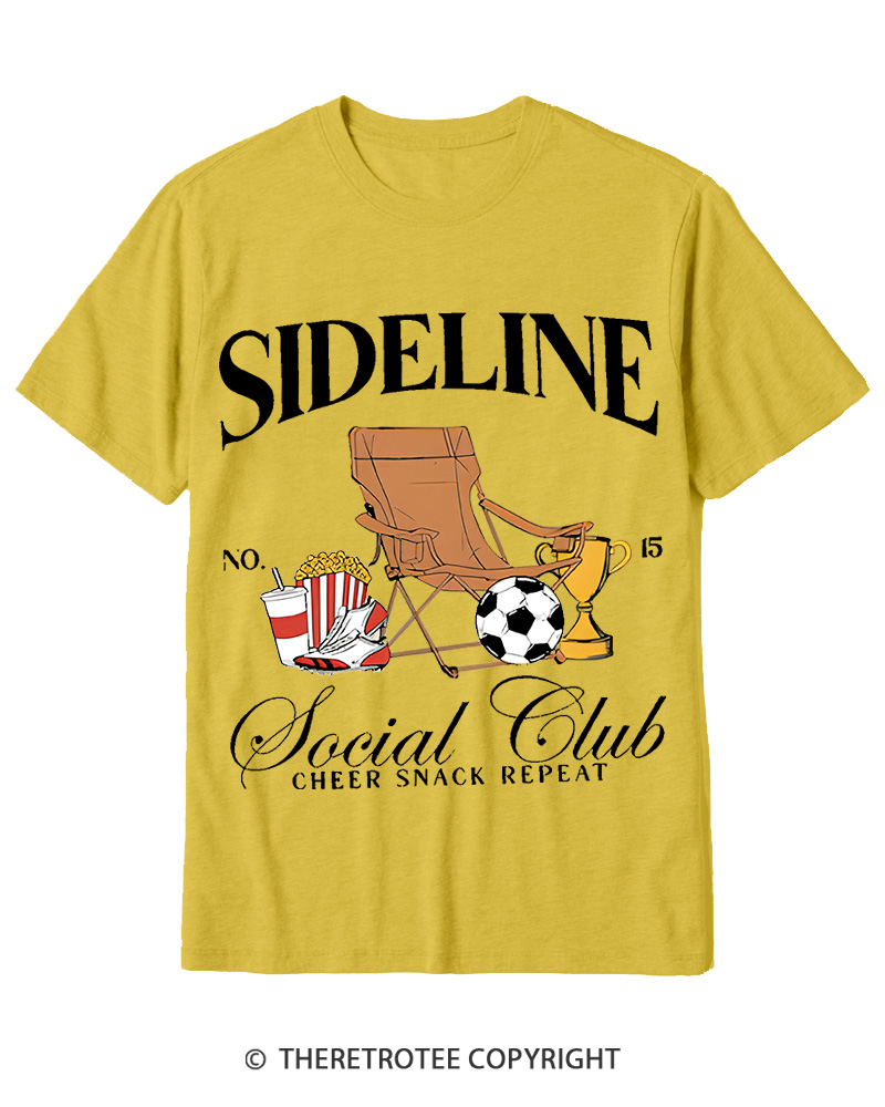 TheRetroTee Sideline Social Club 1990s Cotton T-Shirt