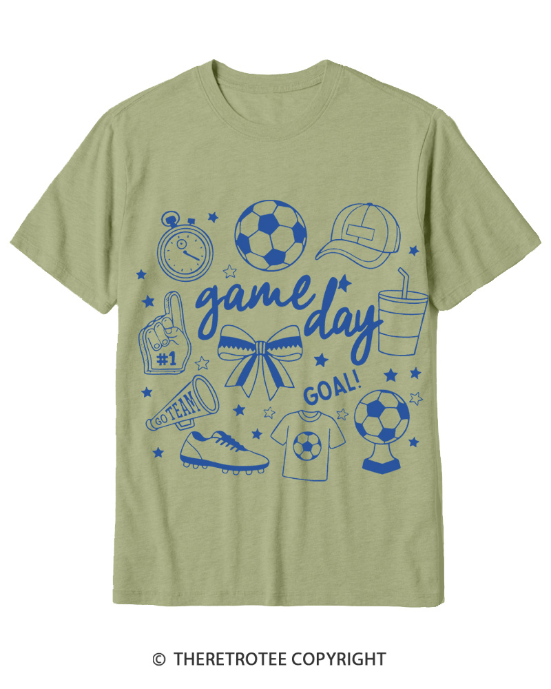 TheRetroTee Soccer Doodles 1990s Cotton T-Shirt