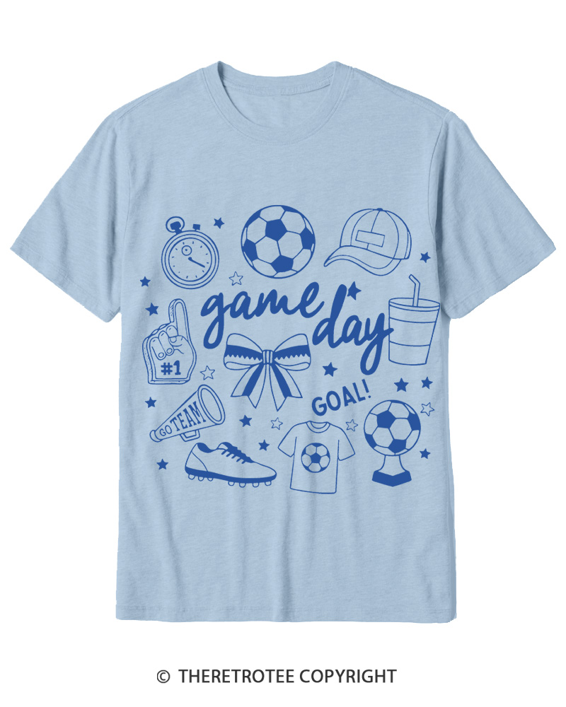 TheRetroTee Soccer Doodles 1990s Cotton T-Shirt
