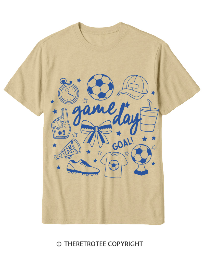 TheRetroTee Soccer Doodles 1990s Cotton T-Shirt