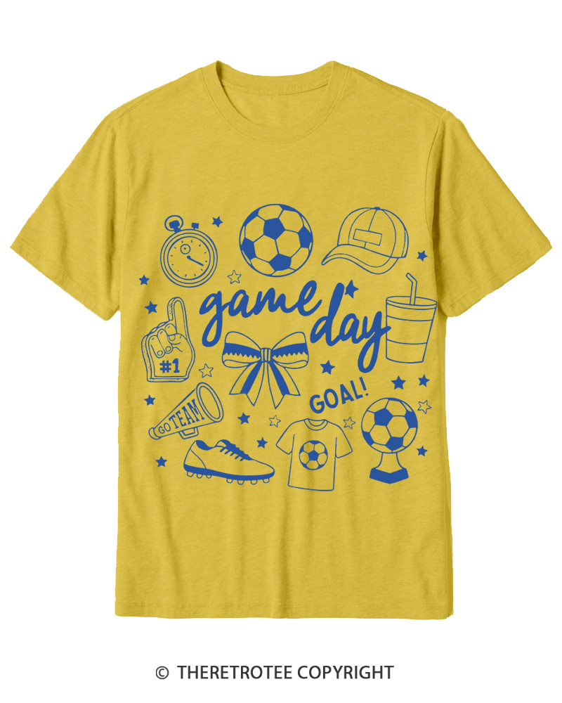 TheRetroTee Soccer Doodles 1990s Cotton T-Shirt