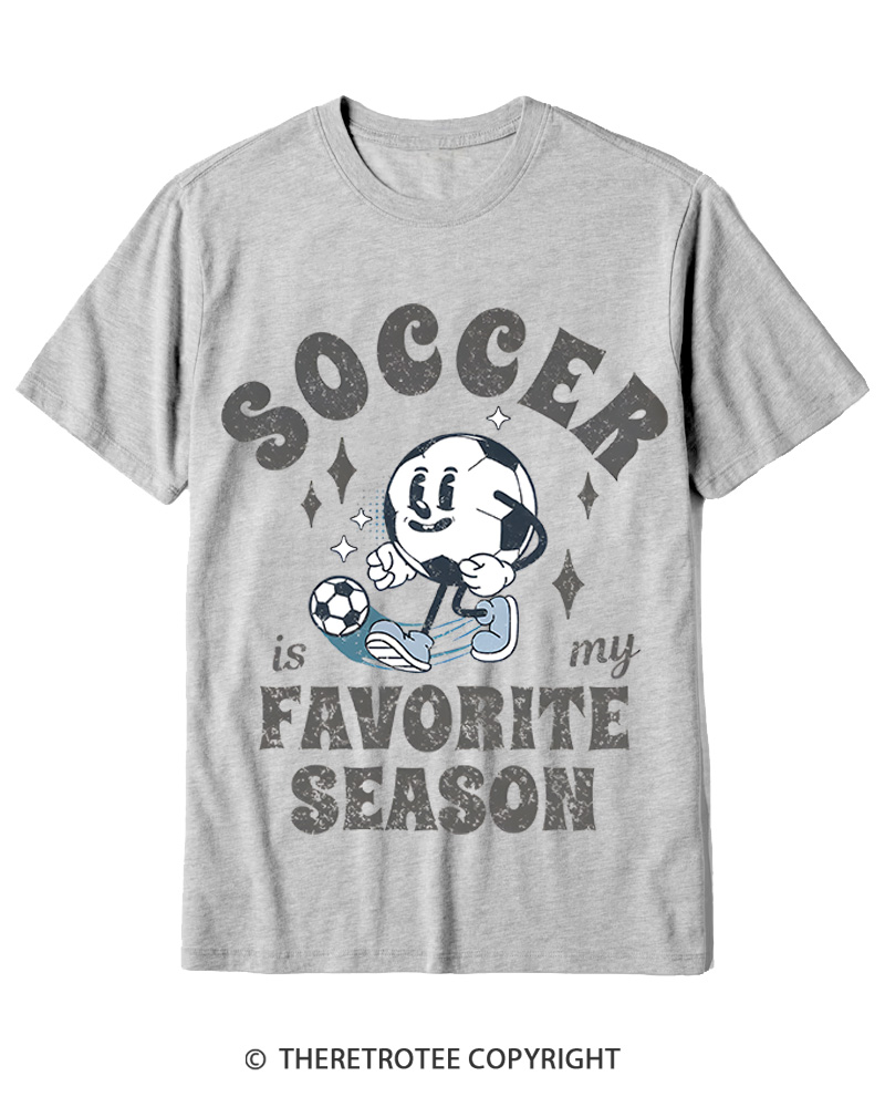 TheRetroTee Soccer is My Favorite Season 1970s Cotton T-Shirt