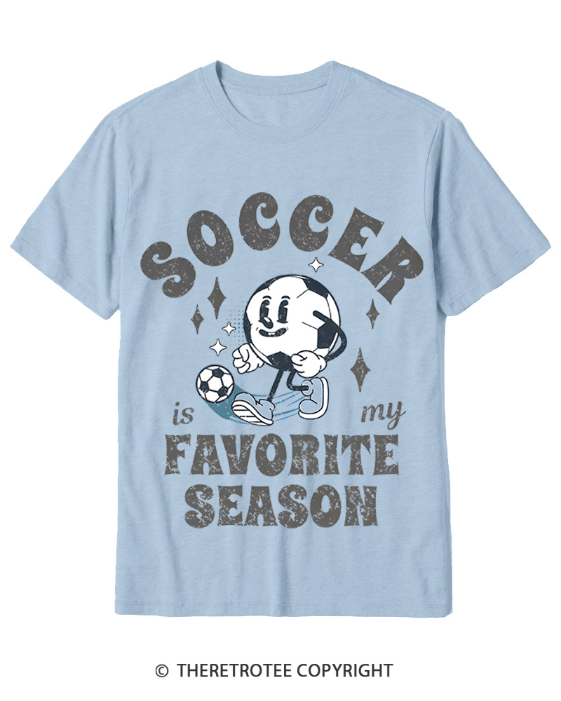 TheRetroTee Soccer is My Favorite Season 1970s Cotton T-Shirt