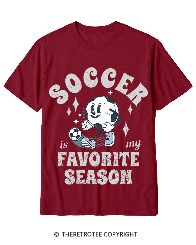 TheRetroTee Soccer is My Favorite Season 1970s Cotton T-Shirt