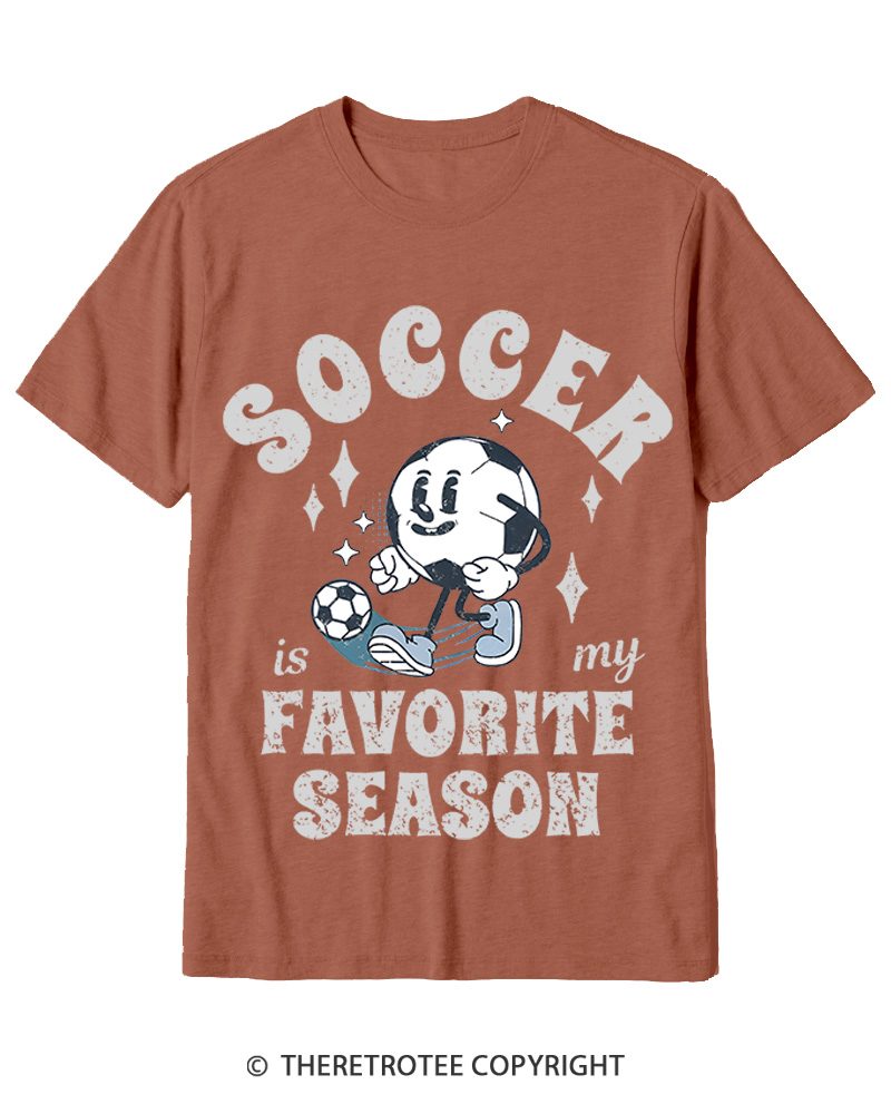 TheRetroTee Soccer is My Favorite Season 1970s Cotton T-Shirt