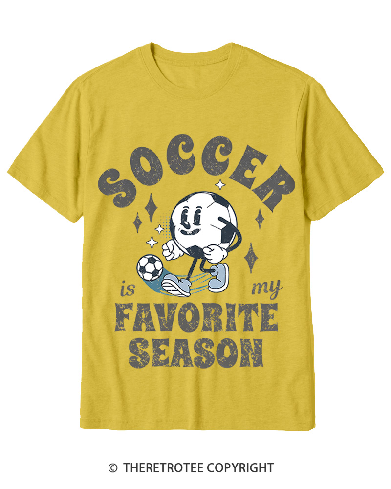 TheRetroTee Soccer is My Favorite Season 1970s Cotton T-Shirt