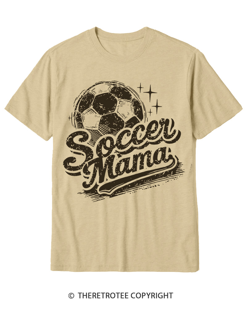 TheRetroTee Soccer Mama 1980s Cotton T-Shirt