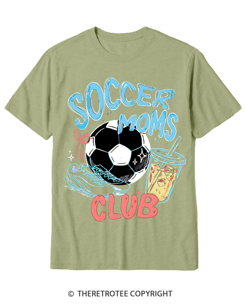 TheRetroTee Soccer Moms Club 1990s Cotton T-Shirt
