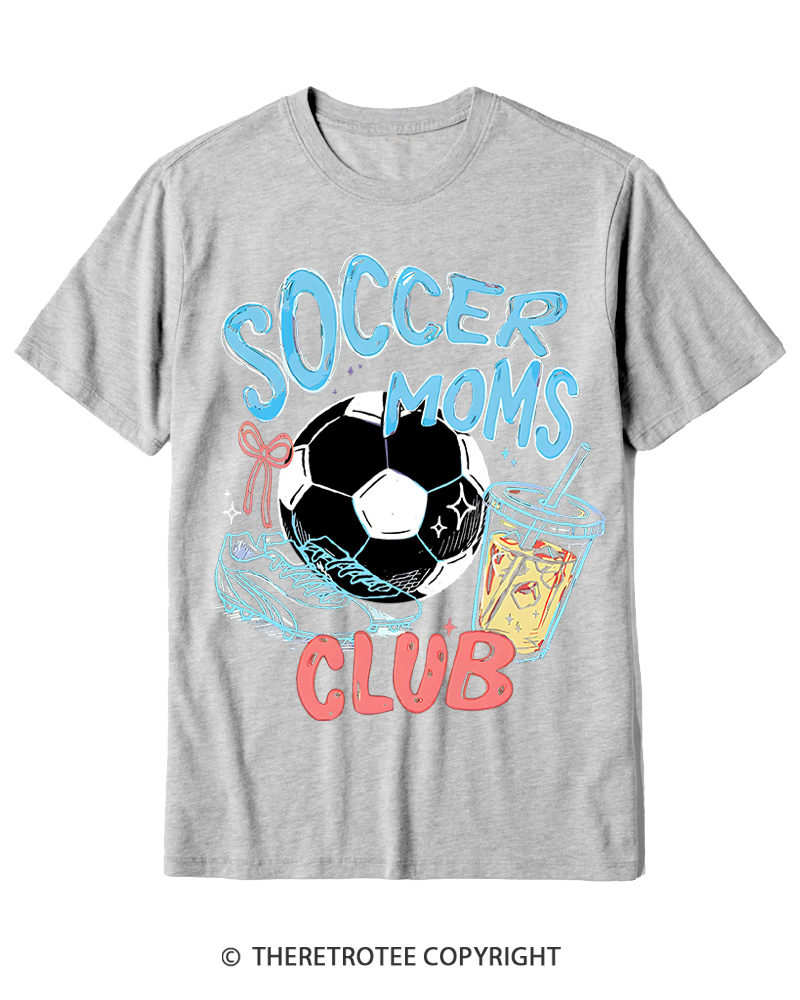 TheRetroTee Soccer Moms Club 1990s Cotton T-Shirt