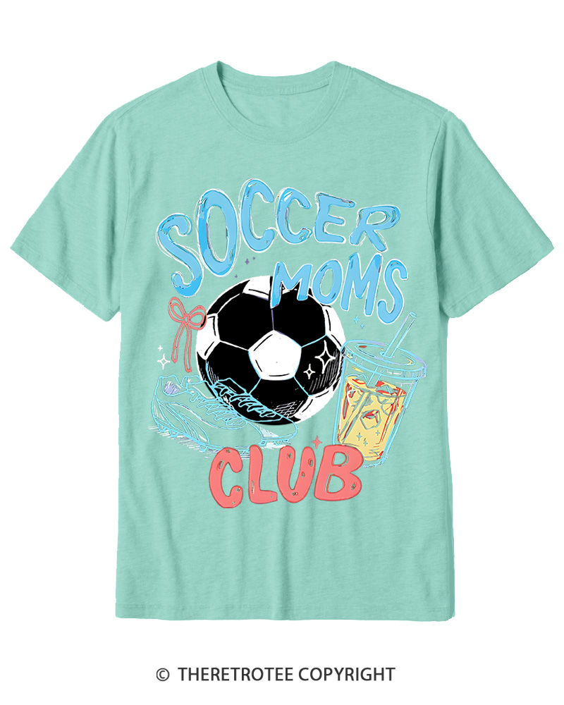 TheRetroTee Soccer Moms Club 1990s Cotton T-Shirt