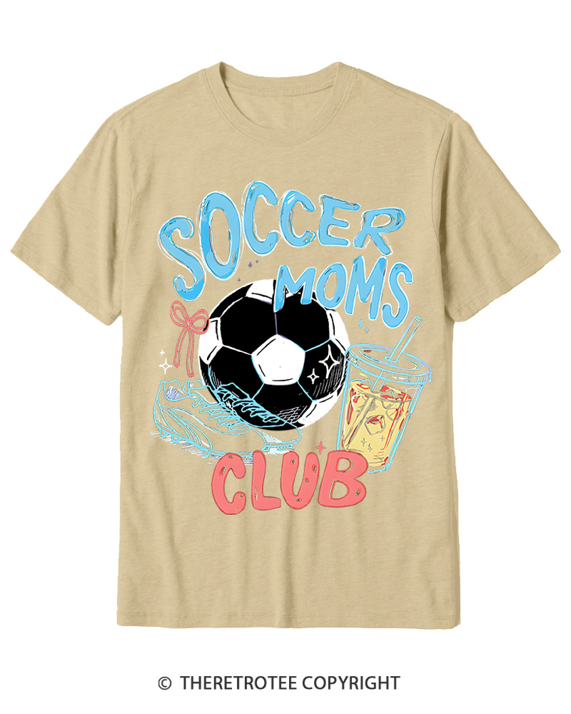 TheRetroTee Soccer Moms Club 1990s Cotton T-Shirt