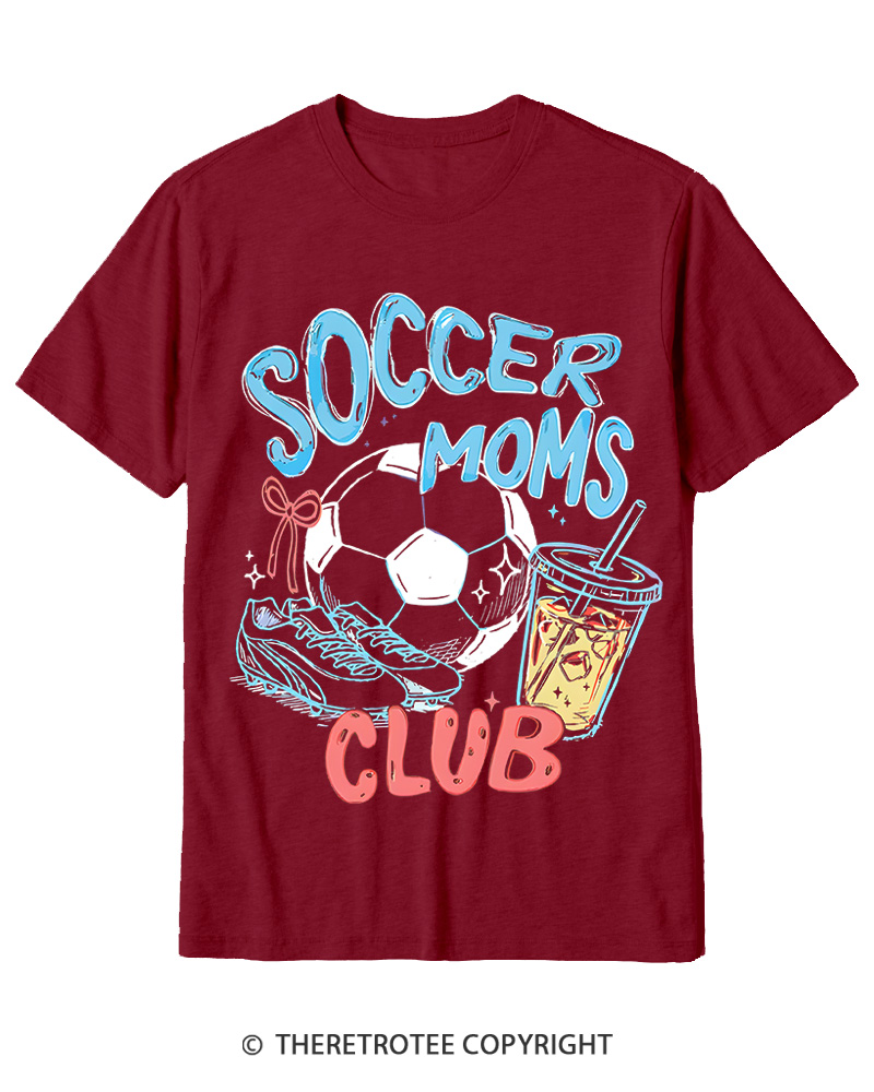 TheRetroTee Soccer Moms Club 1990s Cotton T-Shirt