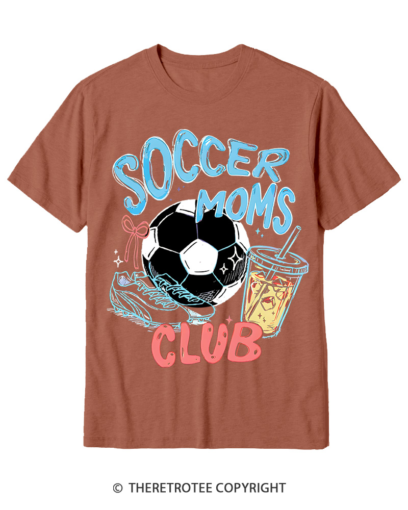 TheRetroTee Soccer Moms Club 1990s Cotton T-Shirt