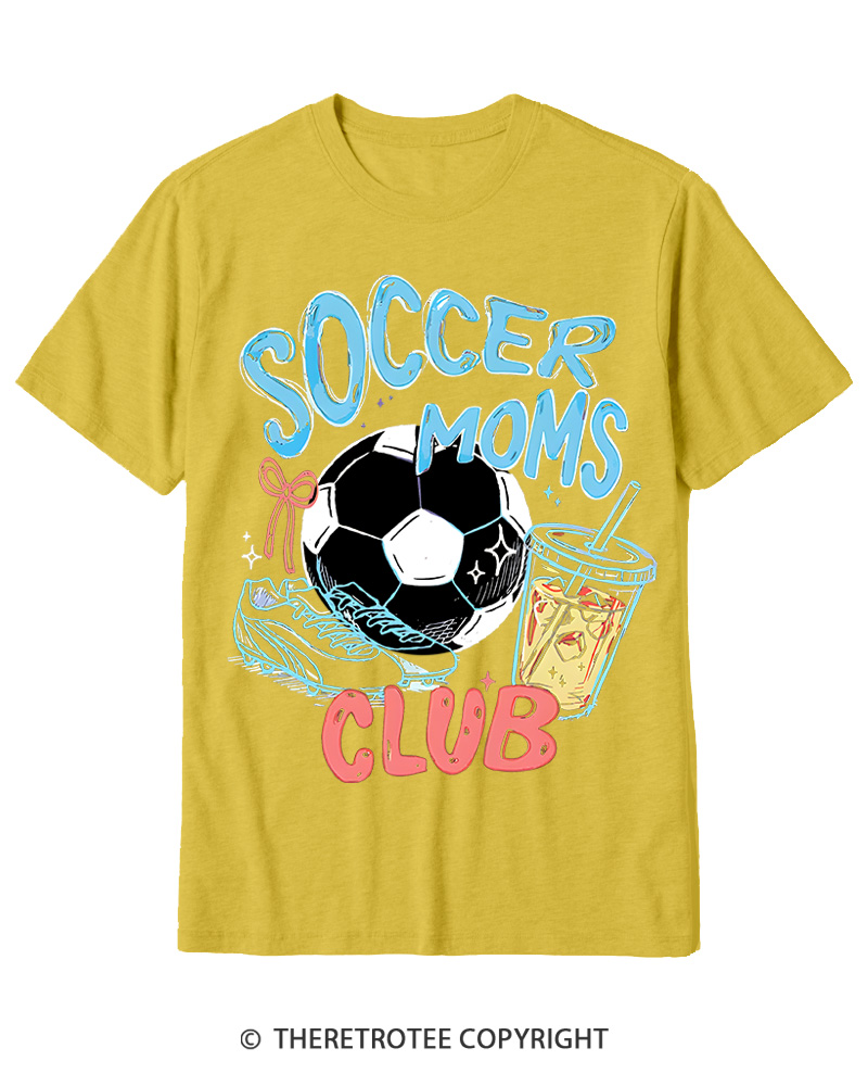 TheRetroTee Soccer Moms Club 1990s Cotton T-Shirt