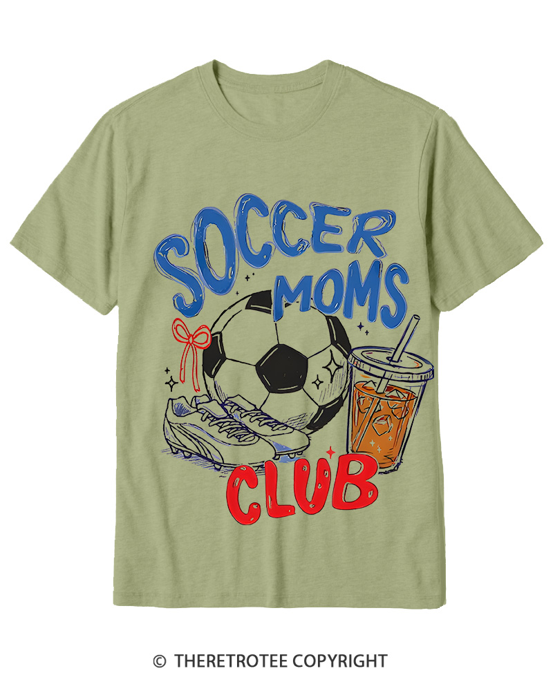 TheRetroTee Soccer Moms Club 1990s Cotton T-Shirt