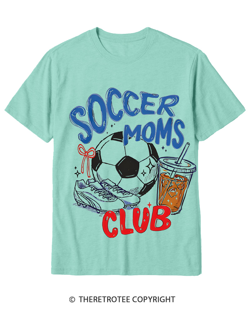 TheRetroTee Soccer Moms Club 1990s Cotton T-Shirt