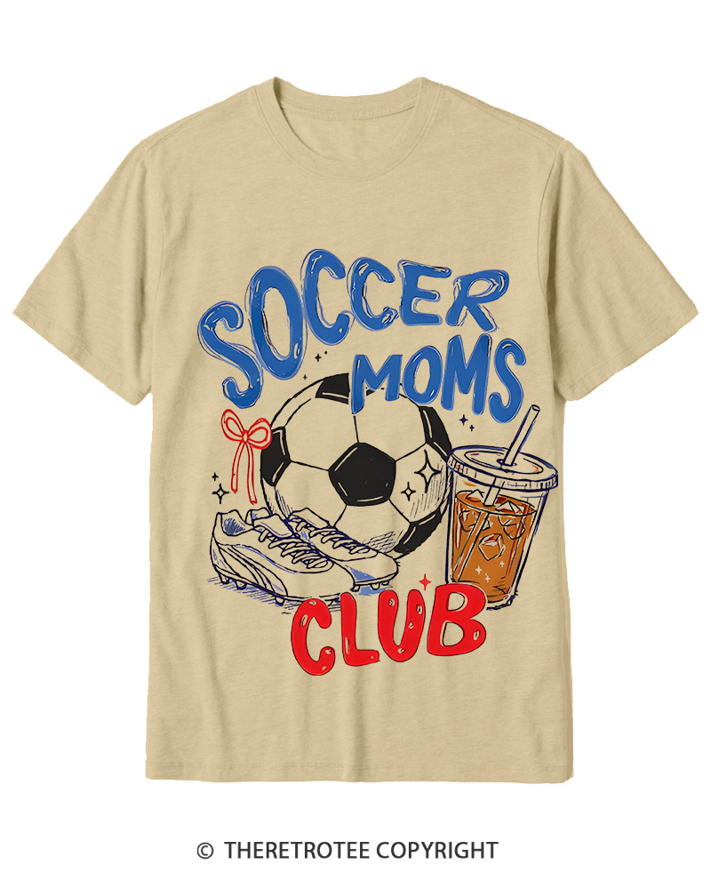 TheRetroTee Soccer Moms Club 1990s Cotton T-Shirt