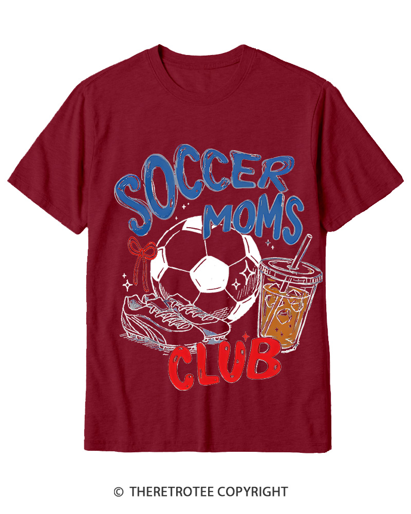 TheRetroTee Soccer Moms Club 1990s Cotton T-Shirt