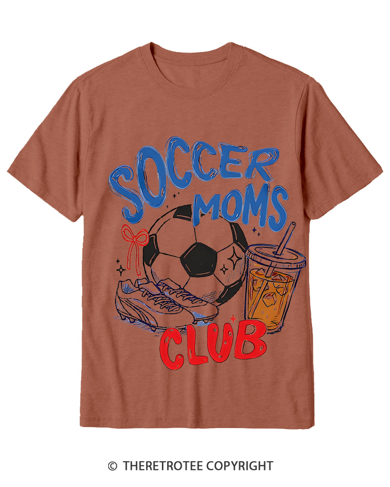 TheRetroTee Soccer Moms Club 1990s Cotton T-Shirt