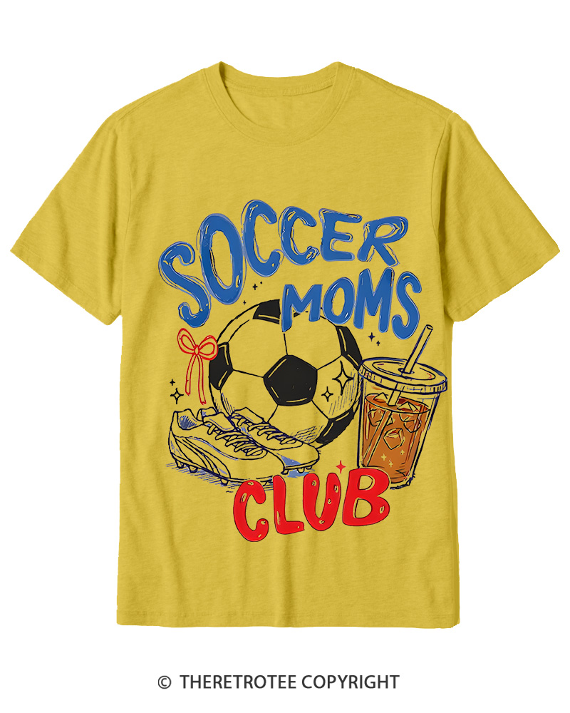 TheRetroTee Soccer Moms Club 1990s Cotton T-Shirt