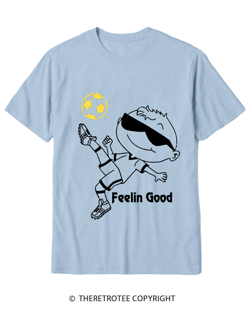 TheRetroTee Soccer Player Graphic 1990s Cotton T-Shirt