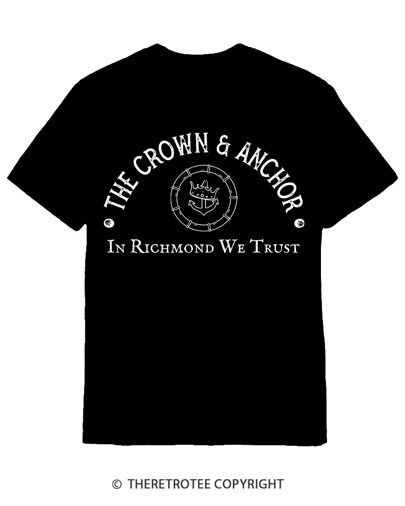 TheRetroTee The Crown and Anchor Cotton T-Shirt
