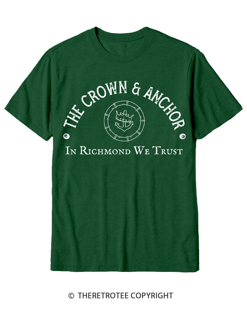 TheRetroTee The Crown and Anchor Cotton T-Shirt