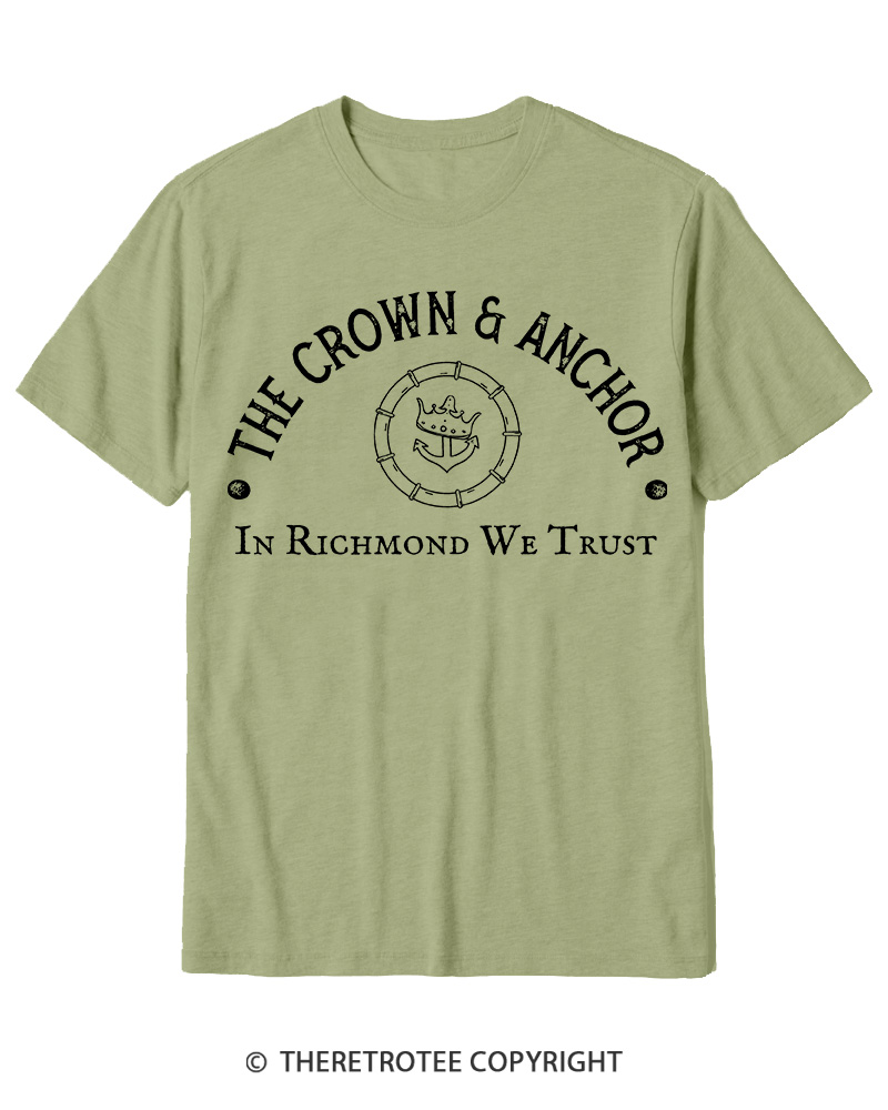 TheRetroTee The Crown and Anchor Cotton T-Shirt
