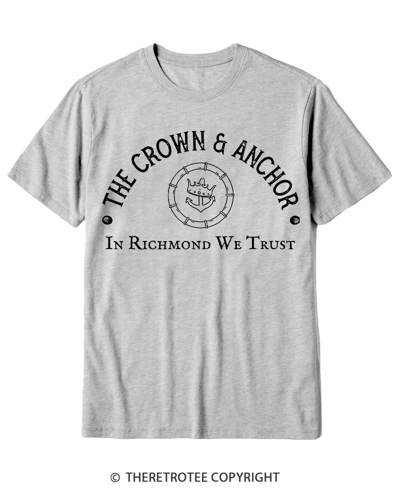 TheRetroTee The Crown and Anchor Cotton T-Shirt