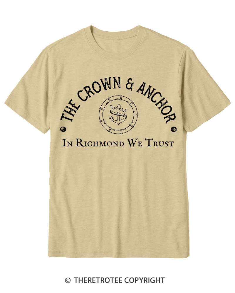 TheRetroTee The Crown and Anchor Cotton T-Shirt