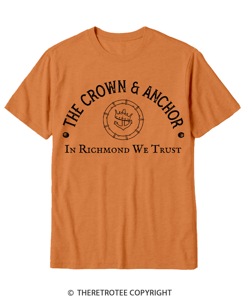 TheRetroTee The Crown and Anchor Cotton T-Shirt