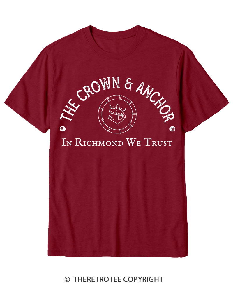 TheRetroTee The Crown and Anchor Cotton T-Shirt