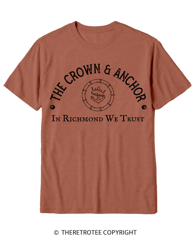 TheRetroTee The Crown and Anchor Cotton T-Shirt
