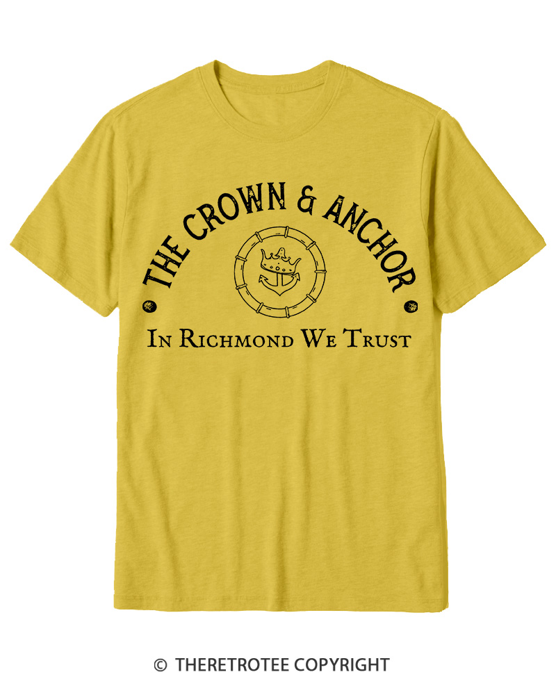 TheRetroTee The Crown and Anchor Cotton T-Shirt