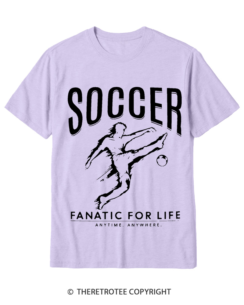 TheRetroTee Soccer Fanatic for Life 2000s Cotton T-Shirt