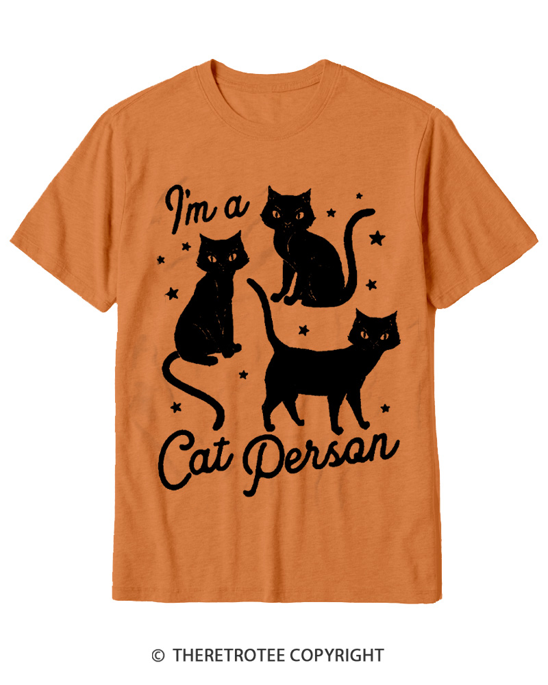 TheRetroTee I'm A Cat Person 1990s Cotton T-Shirt