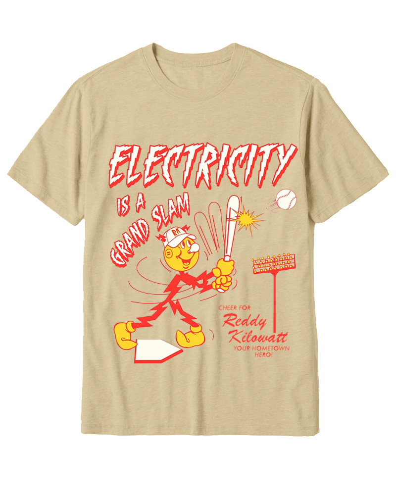 TheRetroTee Electricity is a Grand Slam 1960s Cotton T-Shirt