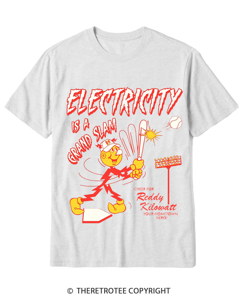 TheRetroTee Electricity is a Grand Slam 1960s Cotton T-Shirt