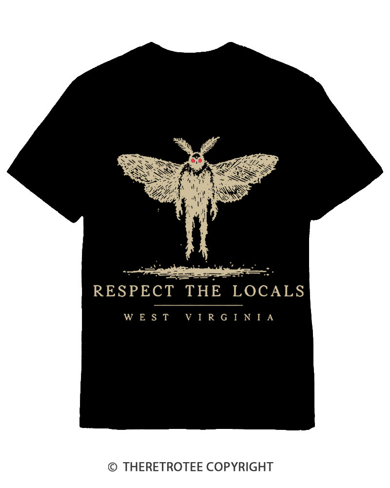 TheRetroTee West Virginia Mothman Cryptid Cotton T-Shirt