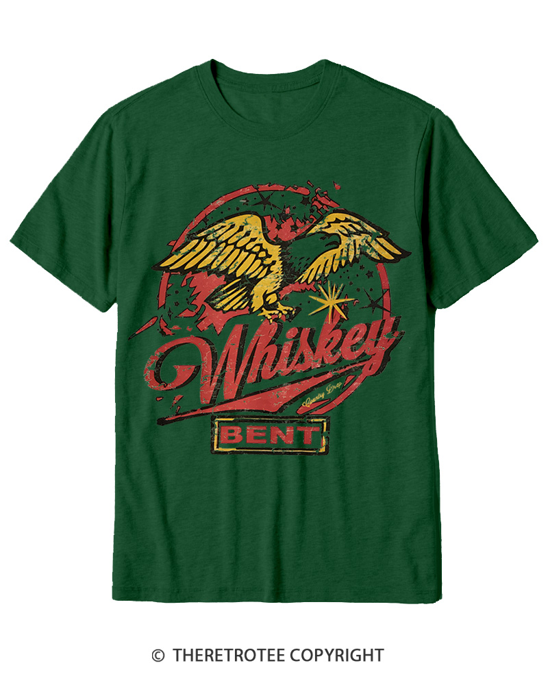 TheRetroTee Whiskey Bent 1970s Cotton T-Shirt