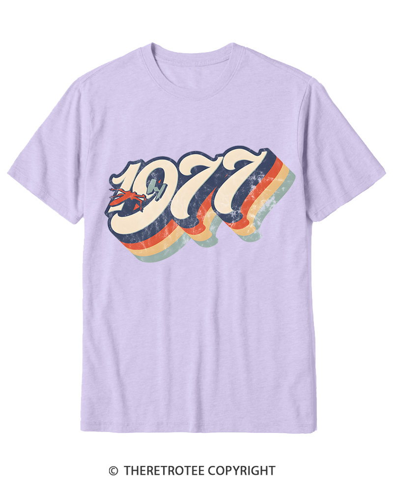 TheRetroTee 1977 Retro Dog Fight Cotton T-Shirt