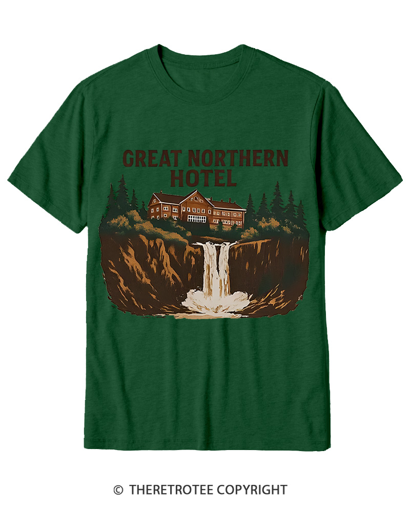 TheRetroTee Great Northern Hotel 1990s Cotton T-Shirt