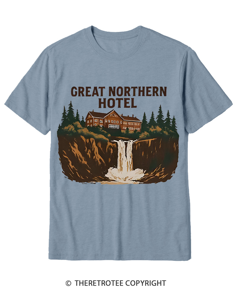 TheRetroTee Great Northern Hotel 1990s Cotton T-Shirt