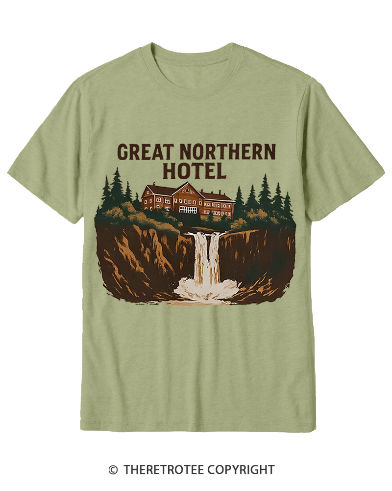 TheRetroTee Great Northern Hotel 1990s Cotton T-Shirt