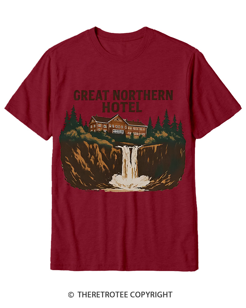 TheRetroTee Great Northern Hotel 1990s Cotton T-Shirt