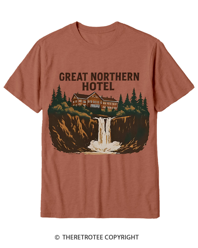 TheRetroTee Great Northern Hotel 1990s Cotton T-Shirt