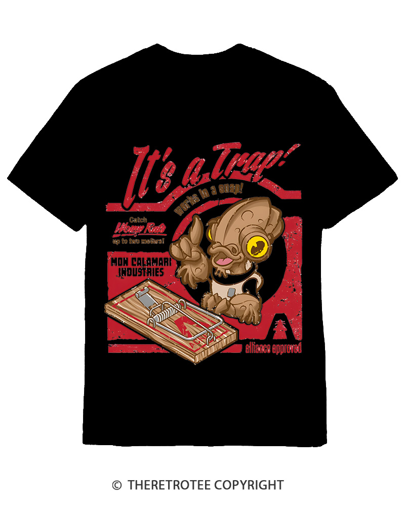 TheRetroTee It's a Trap 1980s Cotton T-Shirt