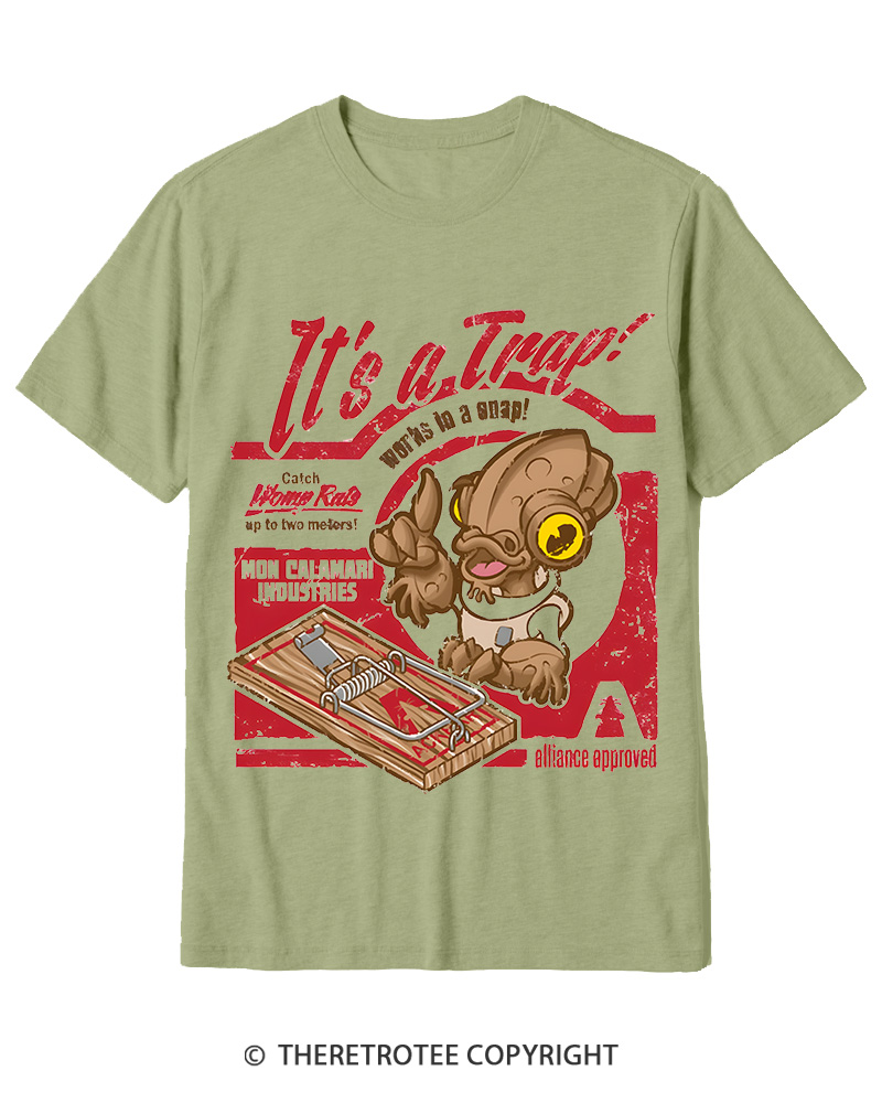 TheRetroTee It's a Trap 1980s Cotton T-Shirt