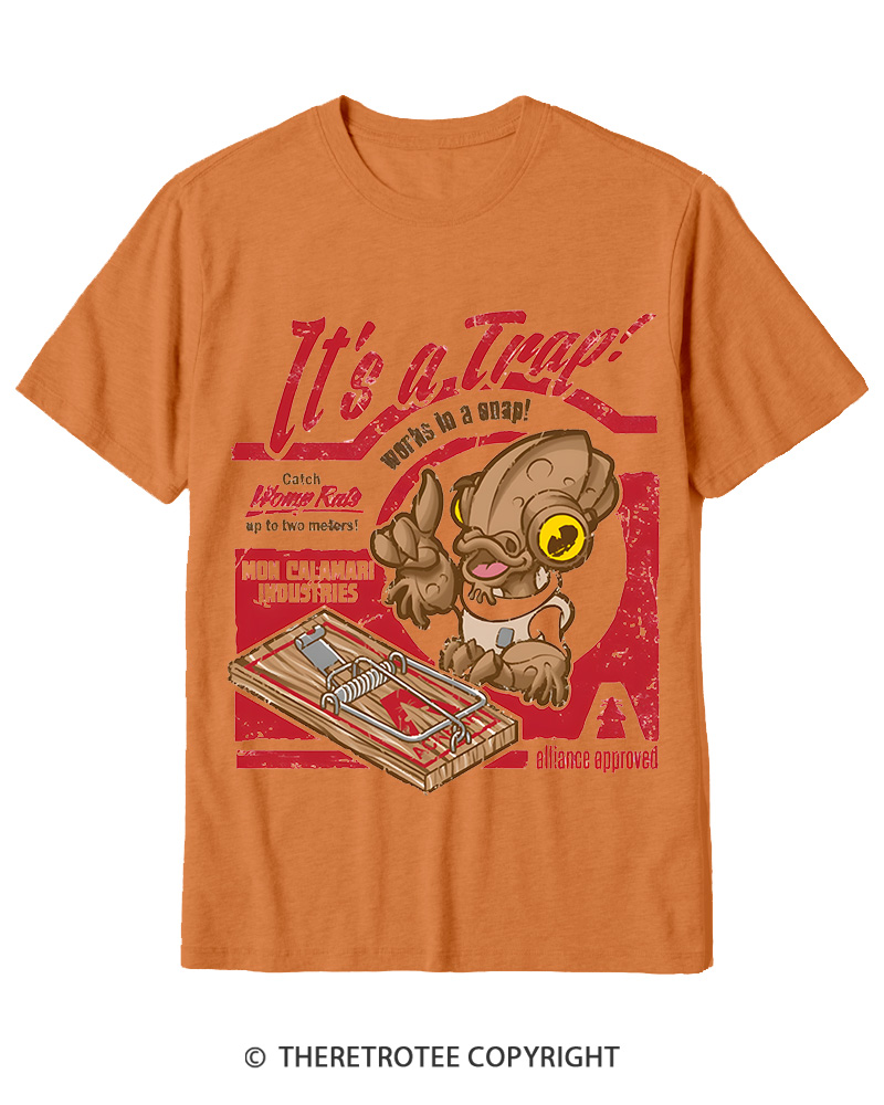 TheRetroTee It's a Trap 1980s Cotton T-Shirt